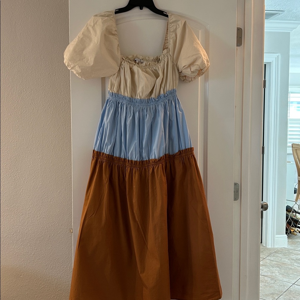English Factory Cream Ruffle Dress